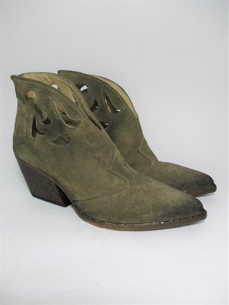 Tronchetto texano pelle donna ELENA IACHI E2265 TAUPE