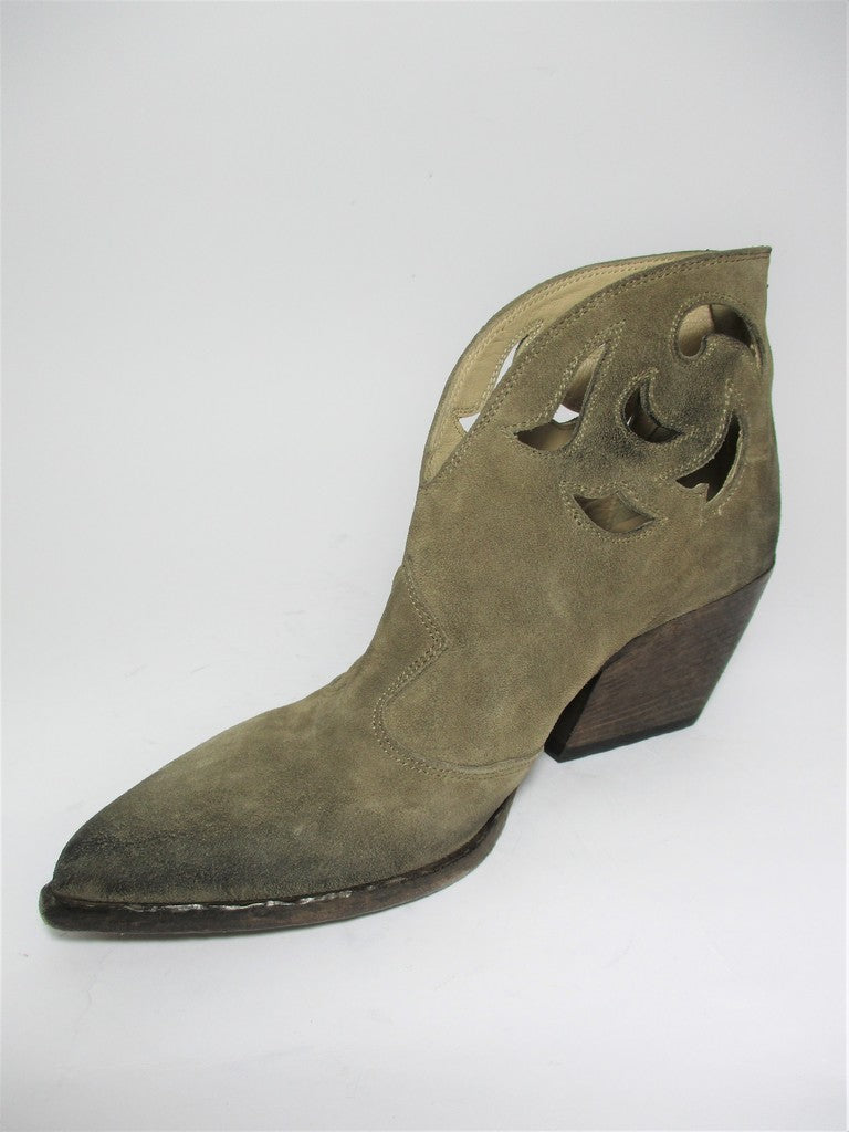 Tronchetto texano pelle donna ELENA IACHI E2265 TAUPE