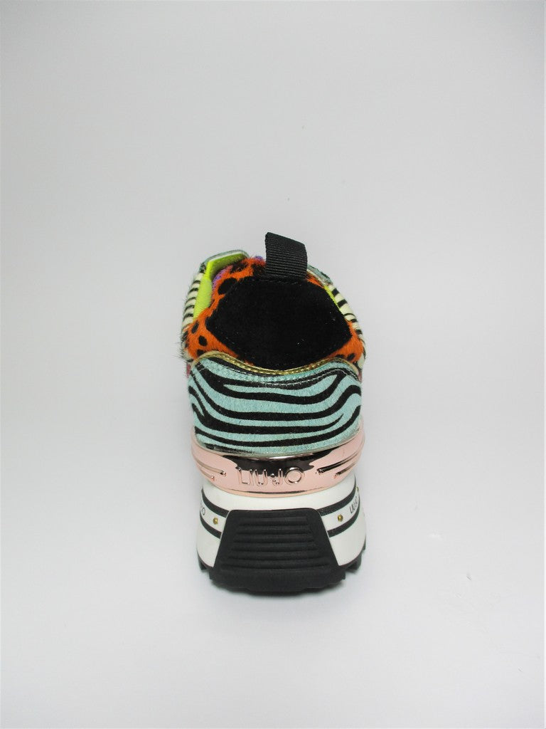 Sneaker pelle donna LIU JO Wonder1 multicolor cavallino