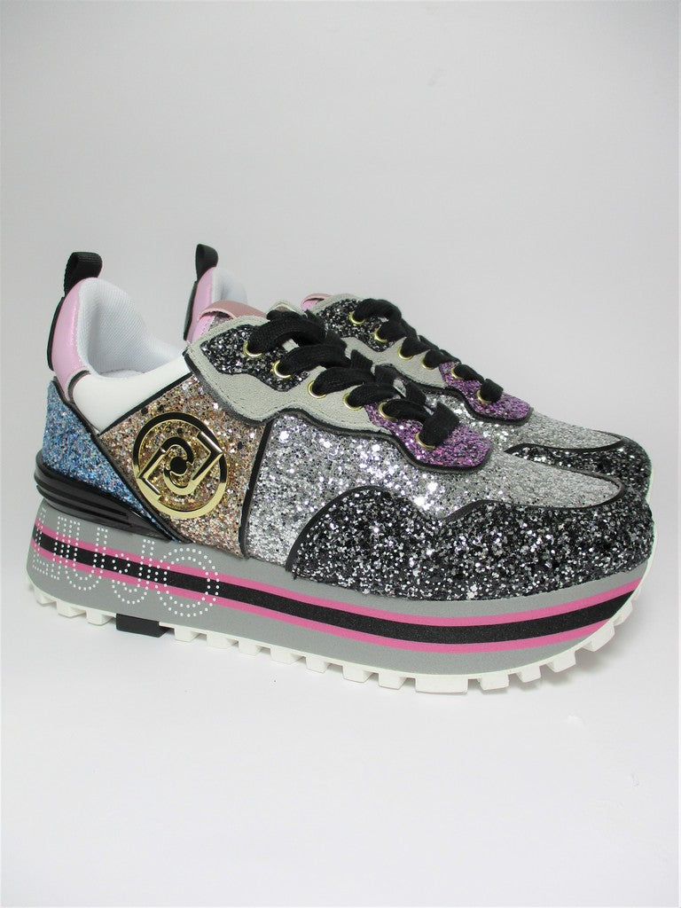 Sneaker pelle donna LIU JO Wonder24 Multicolor Glitter