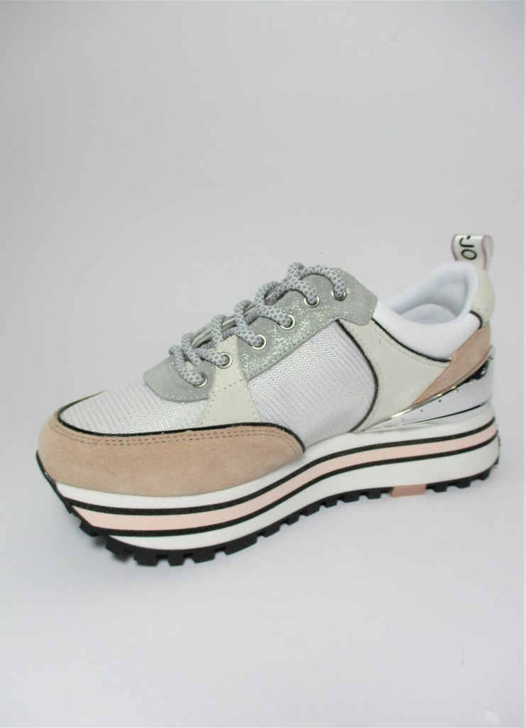 Sneaker pelle donna LIU JO Wonder20 Bianca/Rosa