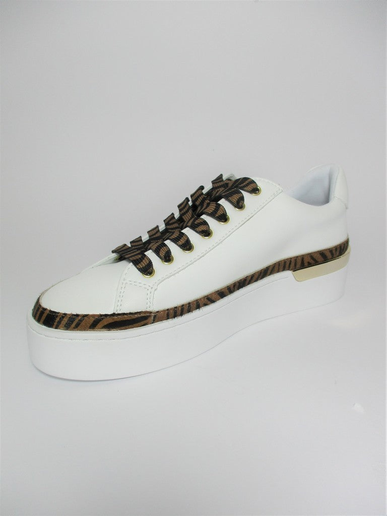 Sneaker pelle donna LIU JO Silvia 22 bianca animalier