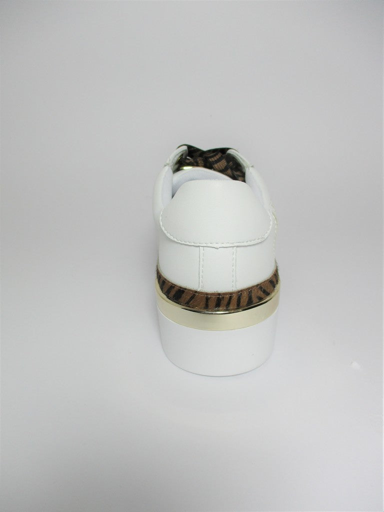 Sneaker pelle donna LIU JO Silvia 22 bianca animalier