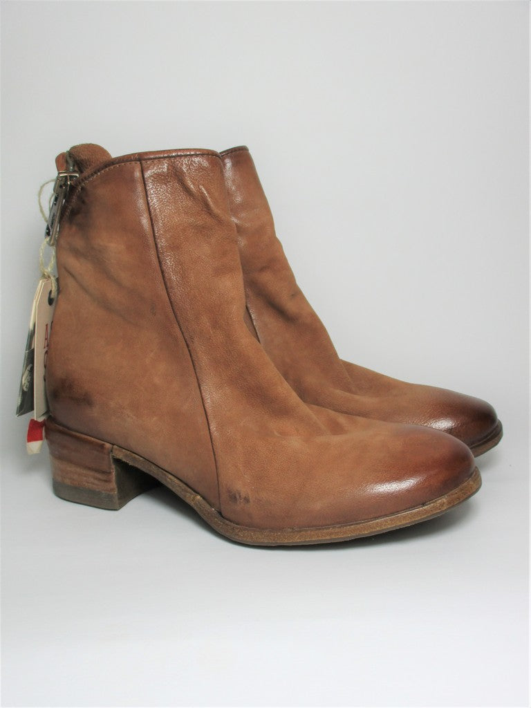 Tronchetto pelle donna AS98 A40208 cuoio