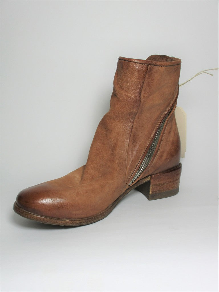 Tronchetto pelle donna AS98 A40208 cuoio