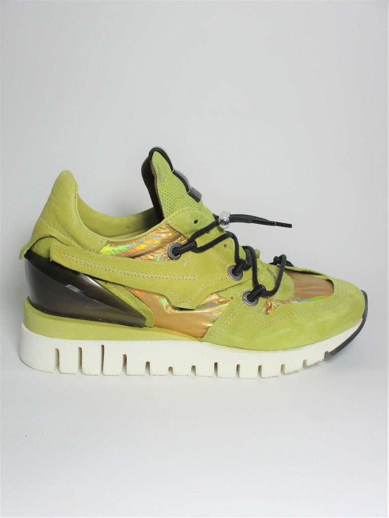 Sneaker pelle donna AS98 A13101 gialla