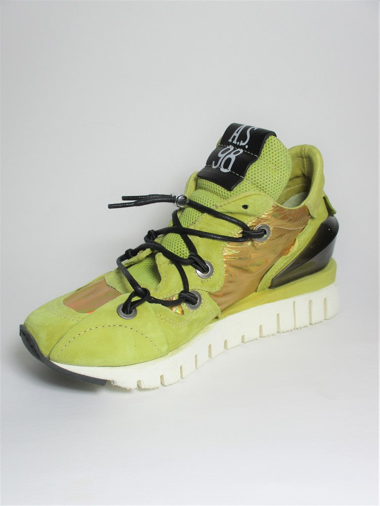 Sneaker pelle donna AS98 A13101 gialla
