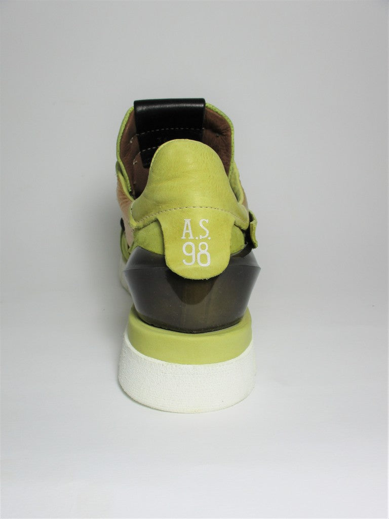Sneaker pelle donna AS98 A13101 gialla