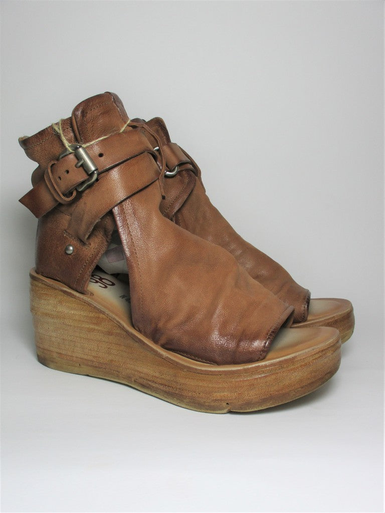 Zeppa pelle donna AS98 528072 Calvados