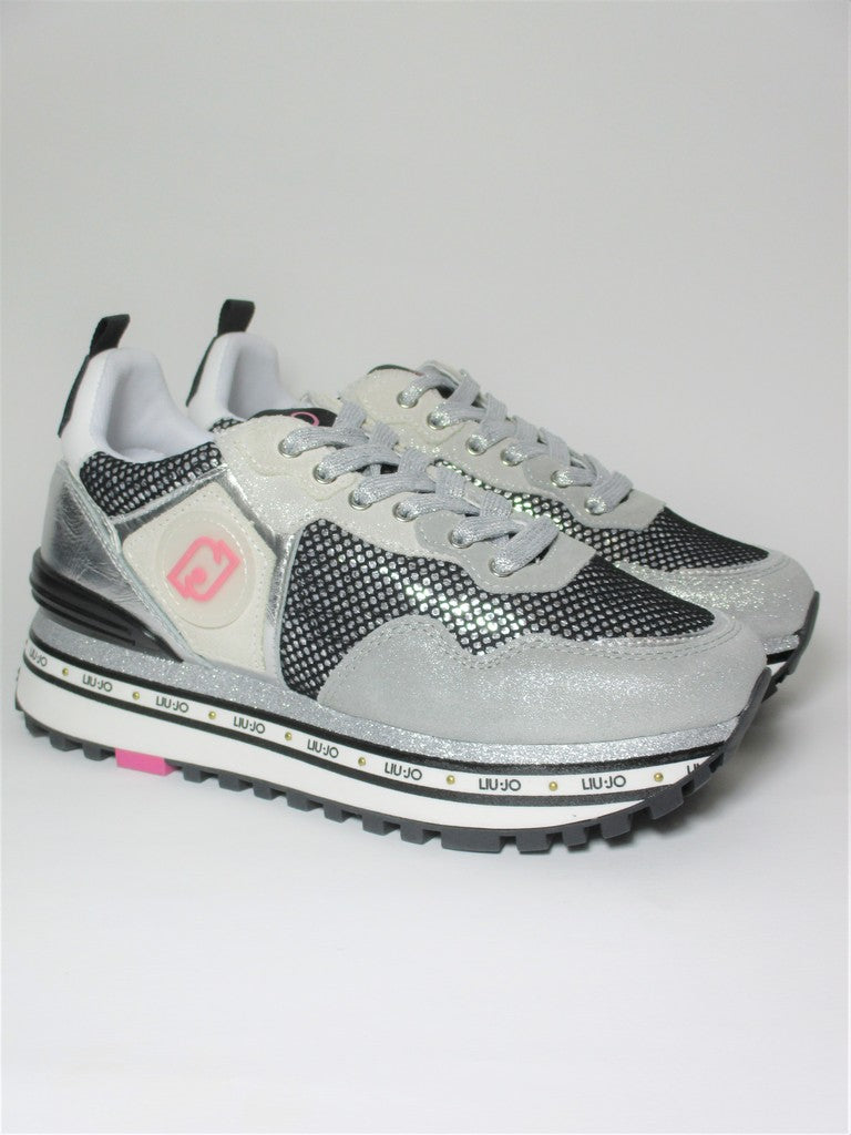 Sneaker pelle donna LIU JO Maxi Wonder 1 Grigia