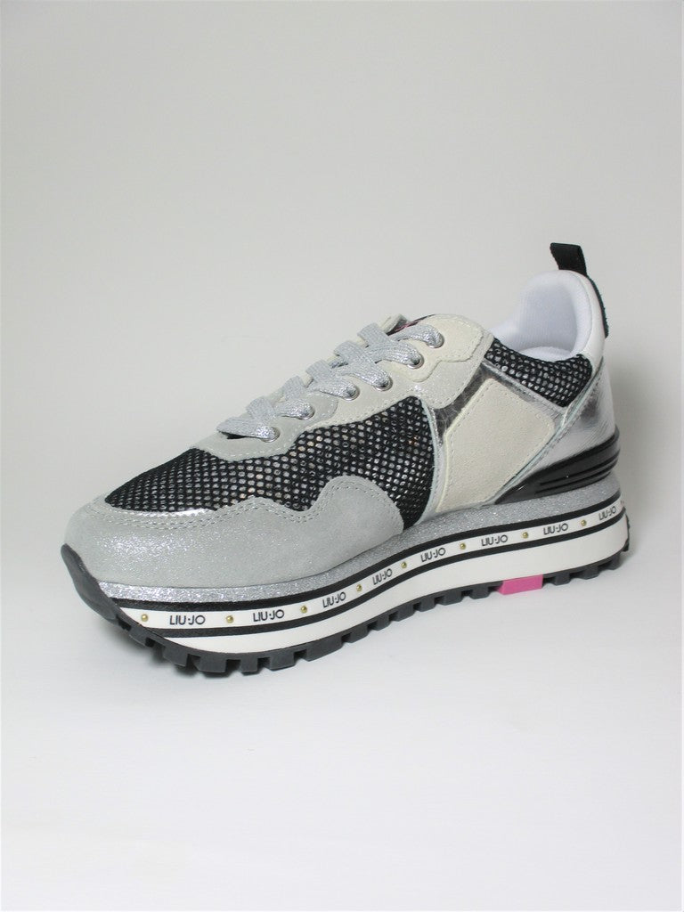 Sneaker pelle donna LIU JO Maxi Wonder 1 Grigia