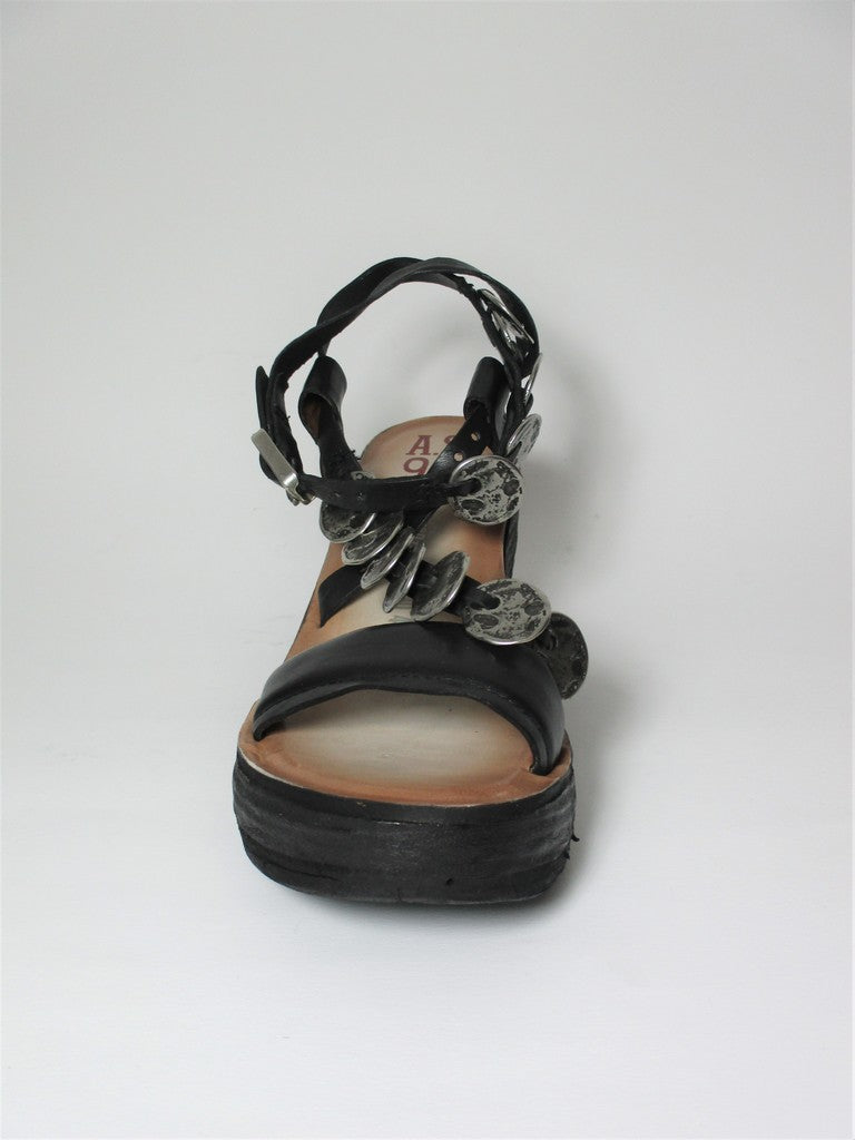 Zeppa pelle donna AS98 528064 nero
