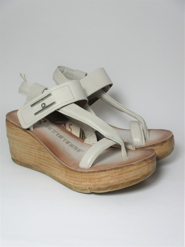 Zeppa pelle donna AS98 528070 bianca