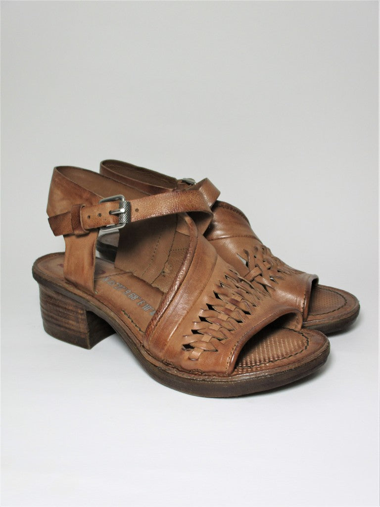 Sandalo pelle donna AS98 690034 cuoio