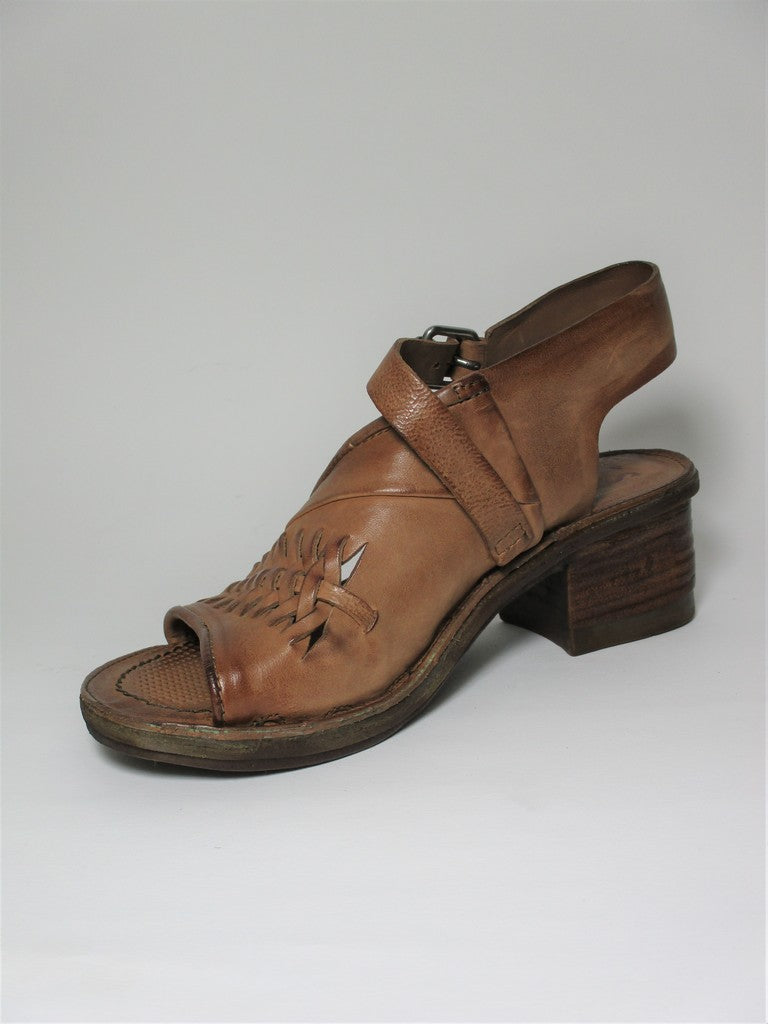 Sandalo pelle donna AS98 690034 cuoio