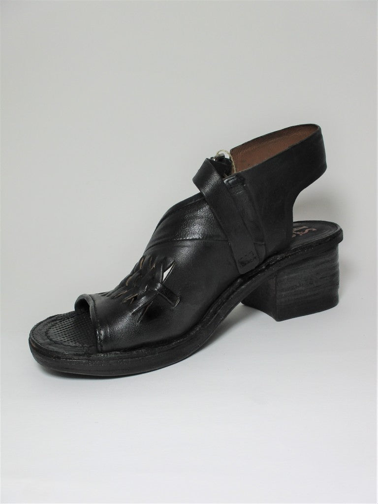 Sandalo pelle donna AS98 690034 nero
