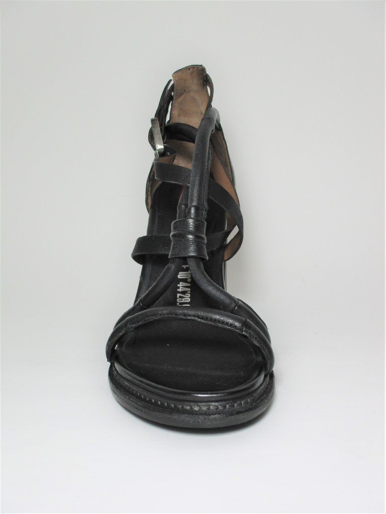 Sandalo pelle donna AS98 589033 Nero