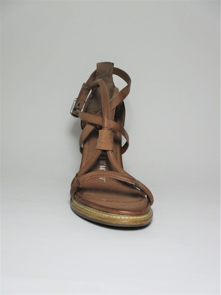 Sandalo pelle donna AS98 589033 Cuoio
