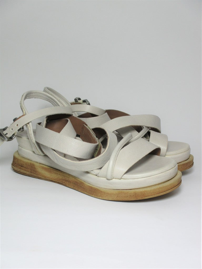 Zeppa pelle donna AS98 A15006 Bianco