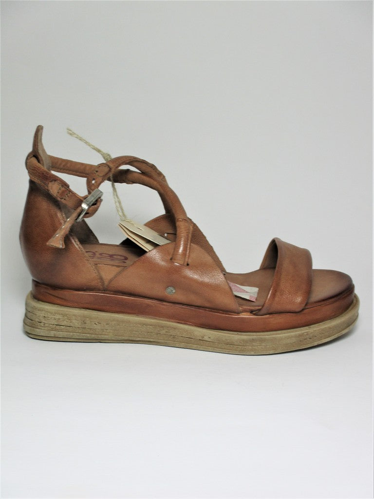 Zeppa pelle donna AS98 A15012 Cuoio