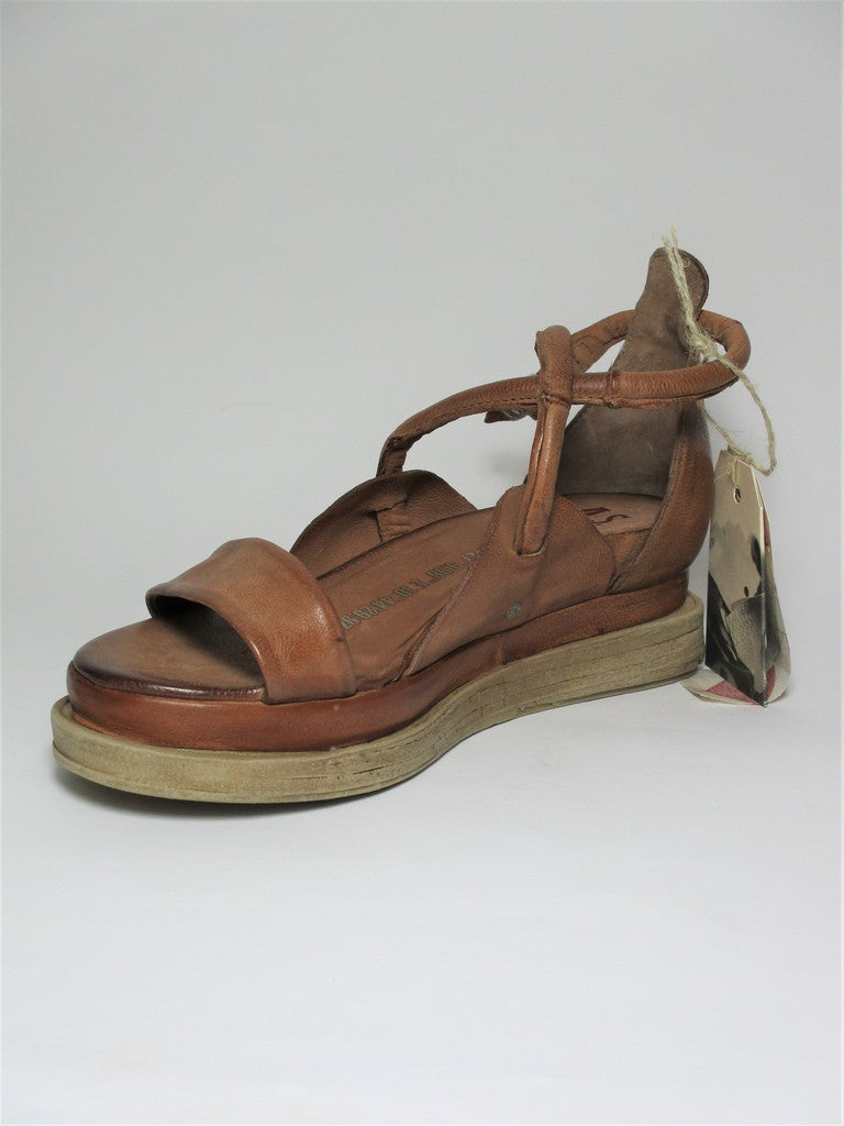 Zeppa pelle donna AS98 A15012 Cuoio