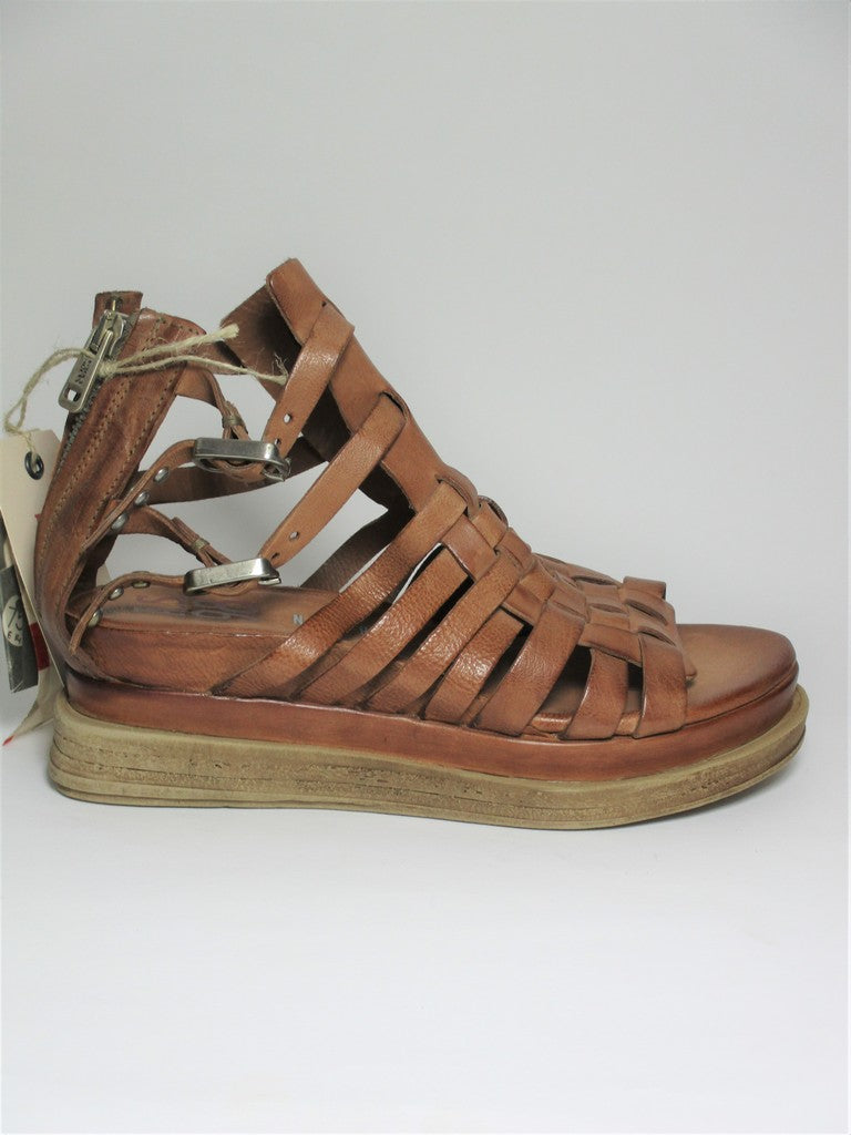 Zeppa pelle donna AS98 A15016 Cuoio