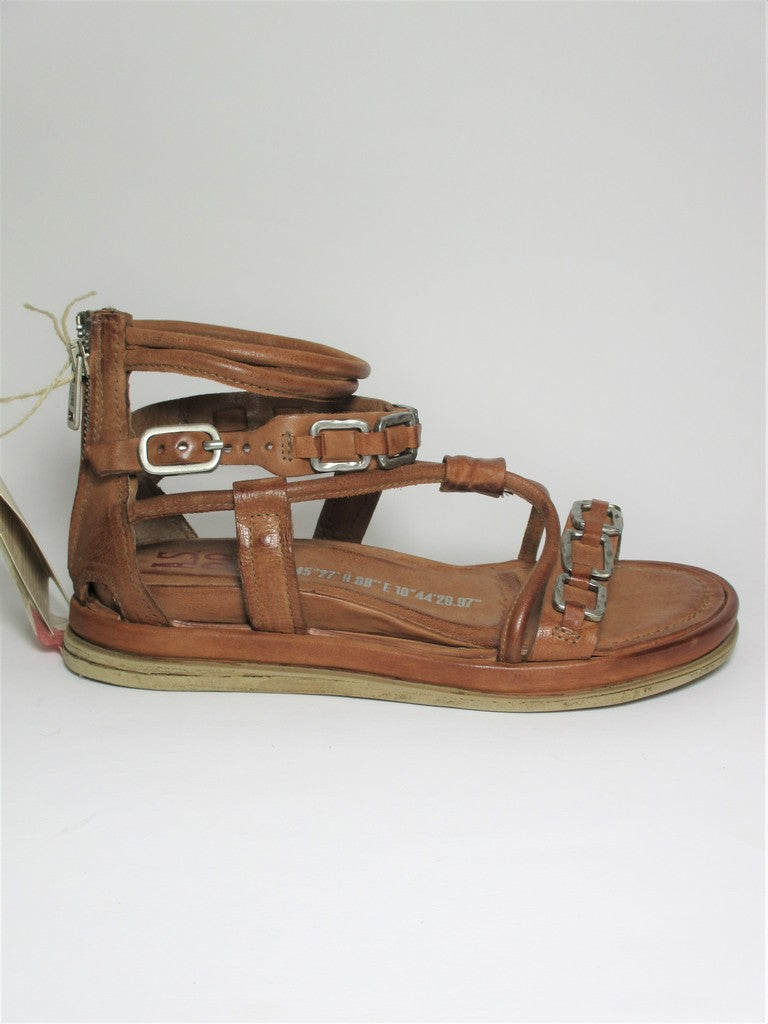 Sandalo pelle donna AS98 699034 Cuoio