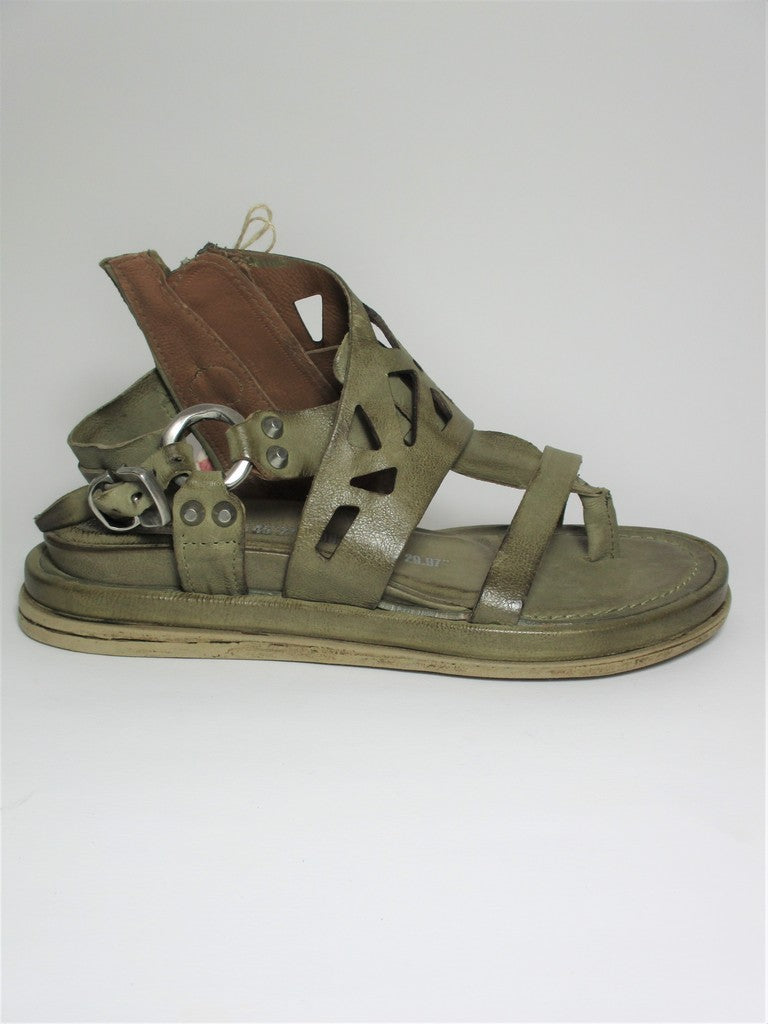 Sandalo pelle donna AS98 699038 Verde