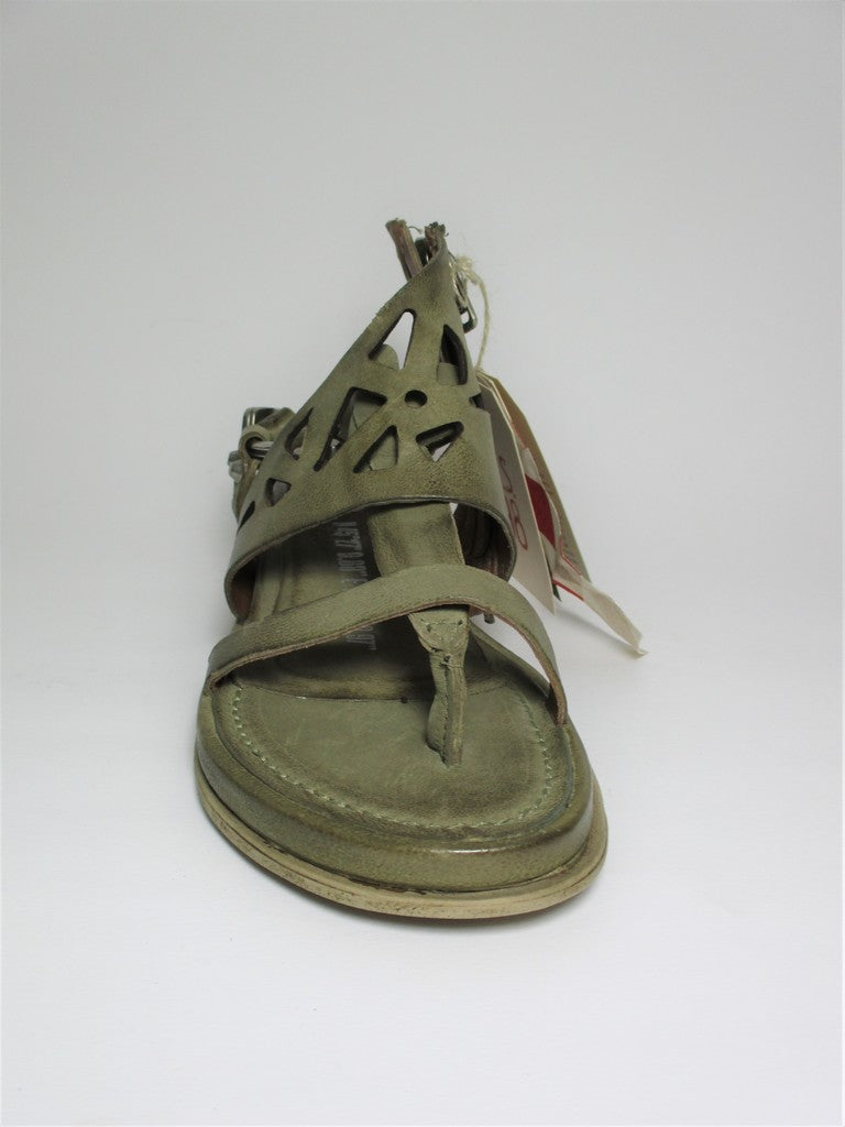 Sandalo pelle donna AS98 699038 Verde