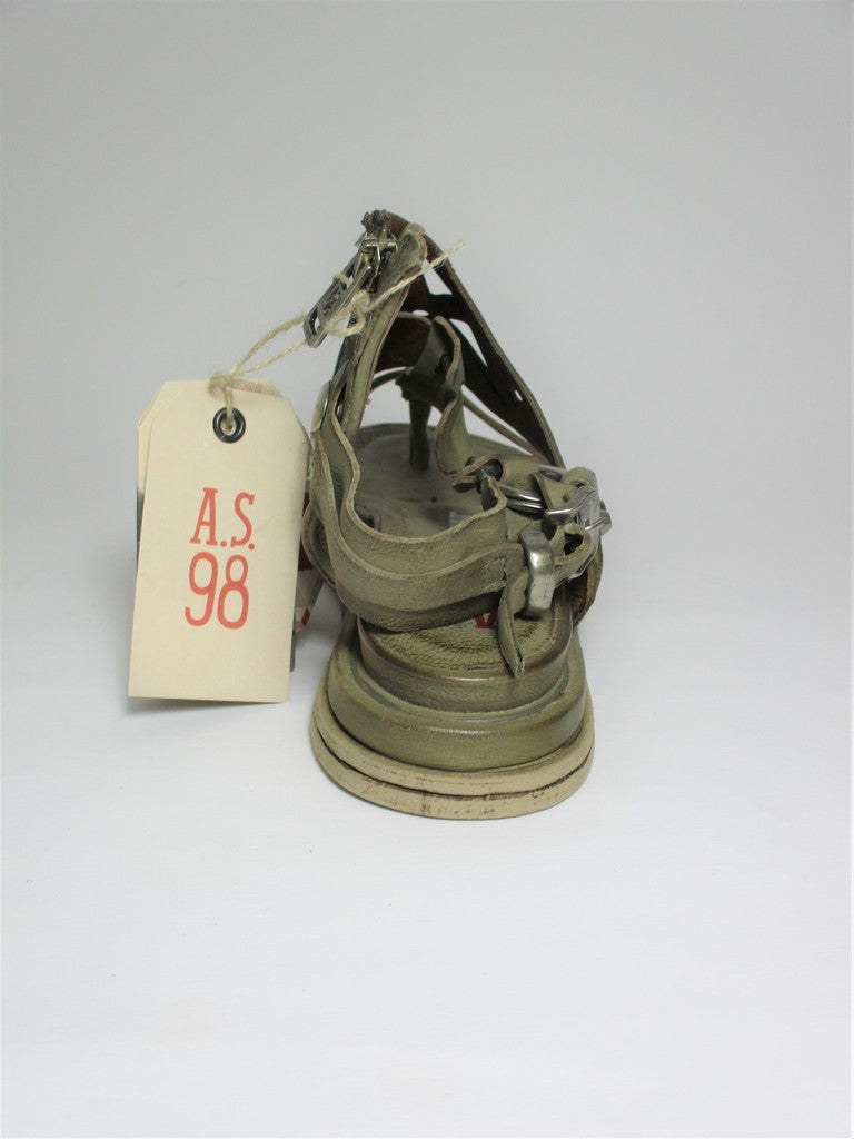 Sandalo pelle donna AS98 699038 Verde
