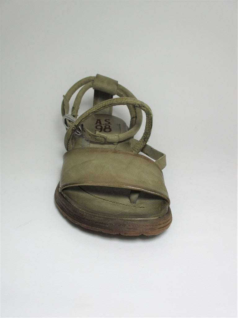 Sandalo pelle donna AS98 A46004 Verde