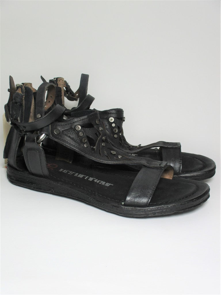 Sandalo pelle donna AS98 A16010 nero
