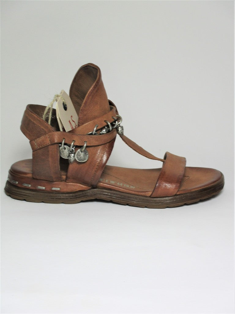Sandalo pelle donna AS98 A46003 Cuoio