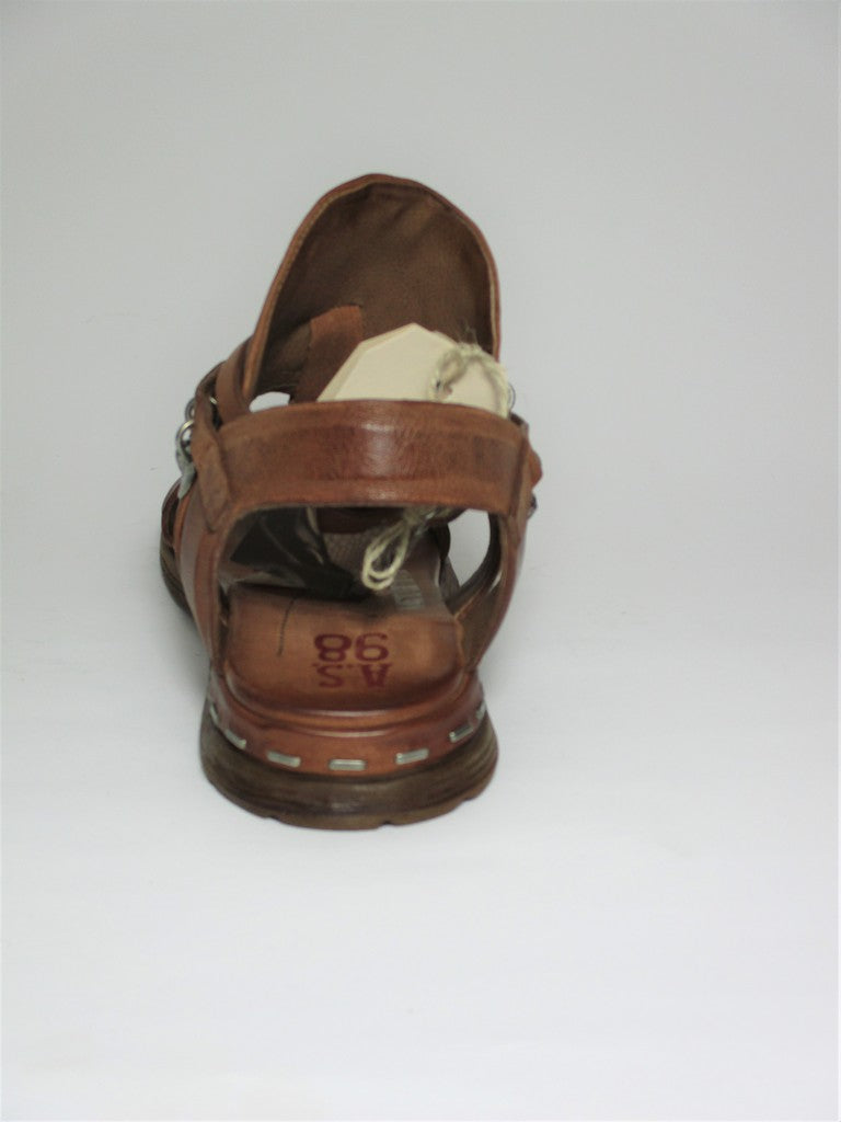 Sandalo pelle donna AS98 A46003 Cuoio
