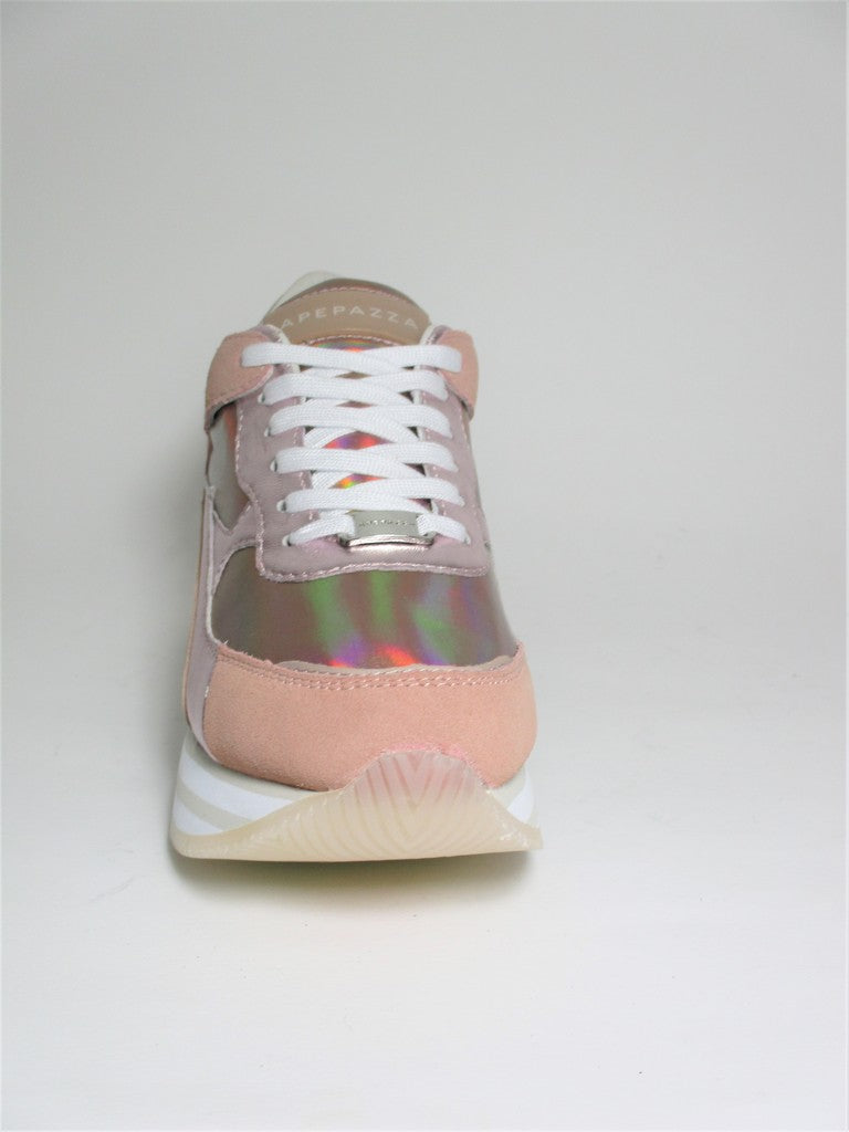 Sneaker in pelle donna APEPAZZA RUMER cipria