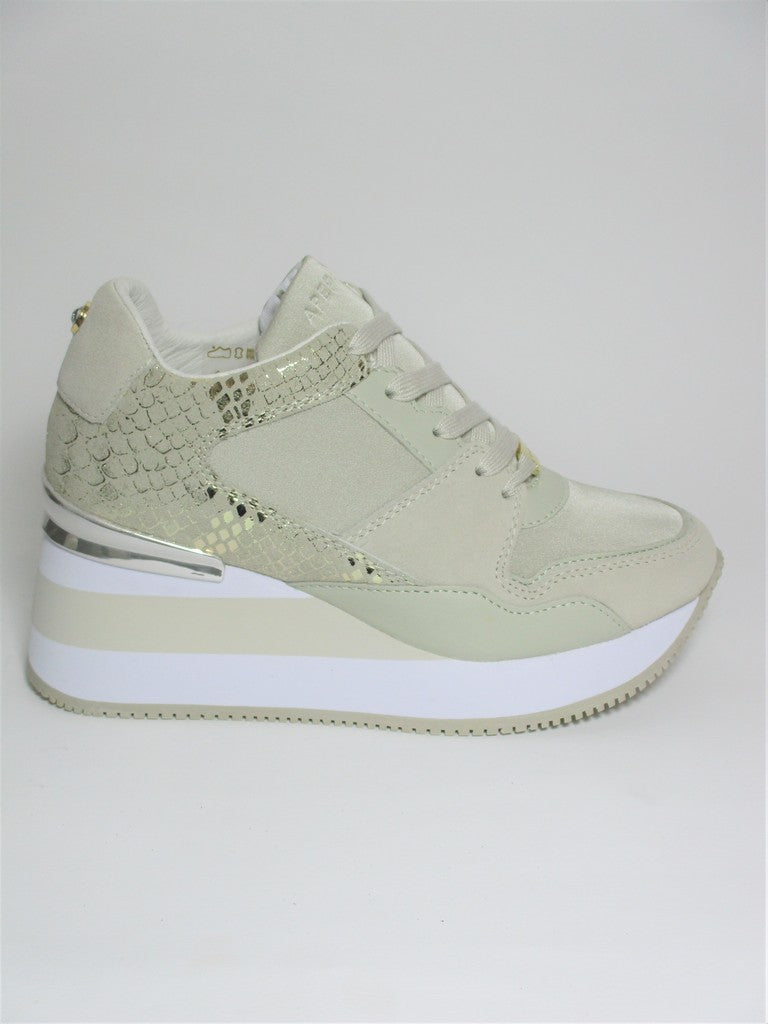 Sneaker pelle donna APEPAZZA HEDY taupe