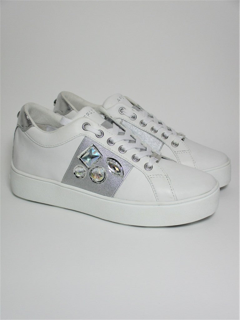 Sneaker pelle donna APEPAZZA SHAY Bianca