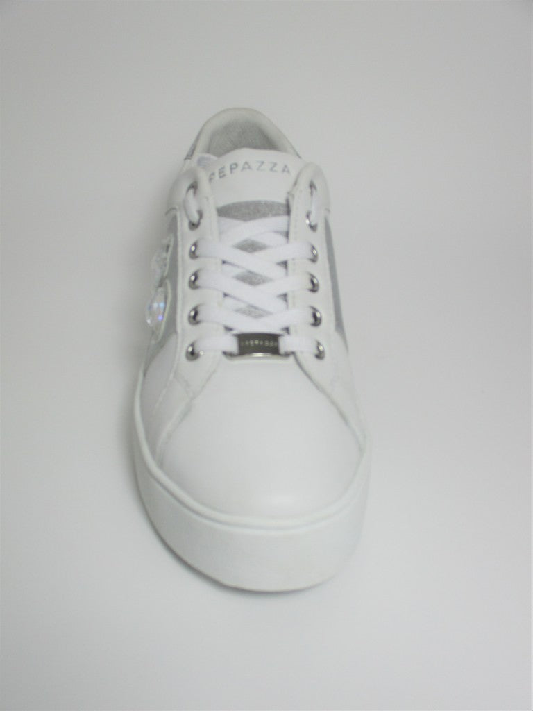 Sneaker pelle donna APEPAZZA SHAY Bianca