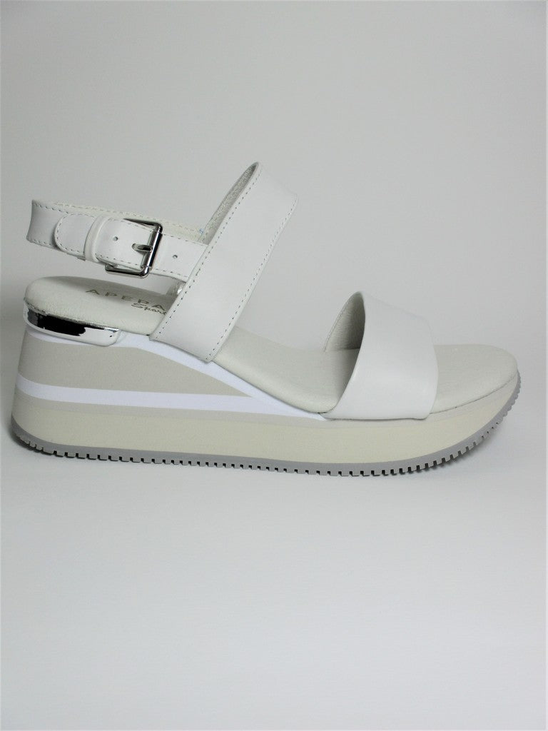 Sandalo pelle donna Apepazza HONOR bianco