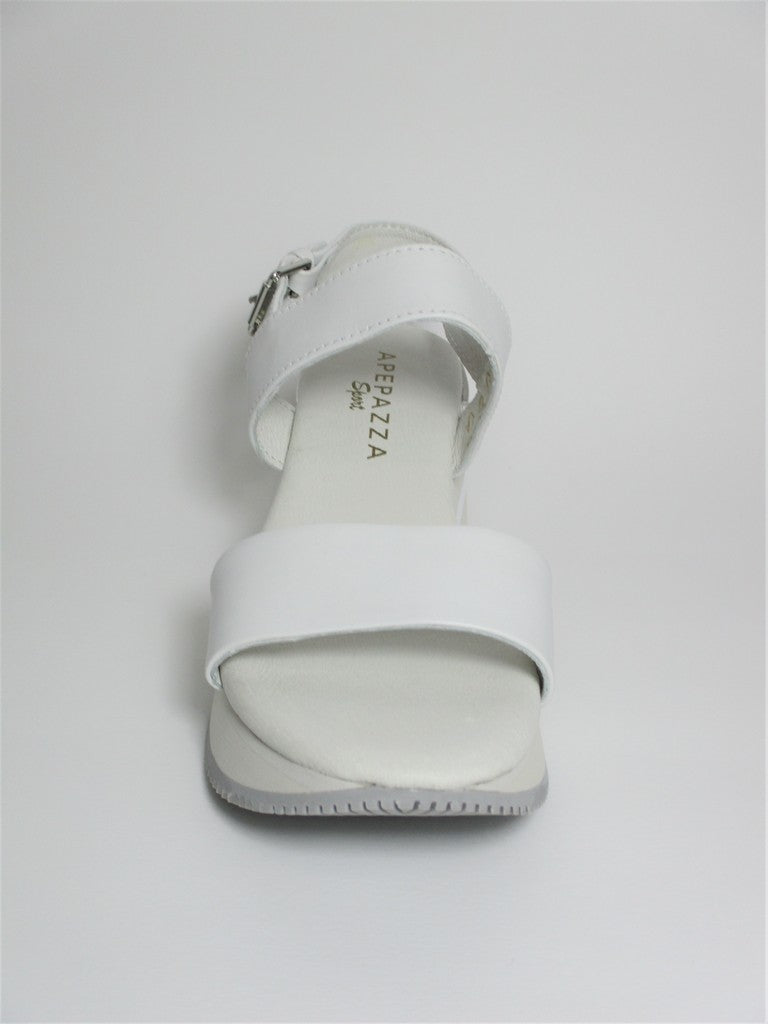 Sandalo pelle donna Apepazza HONOR bianco