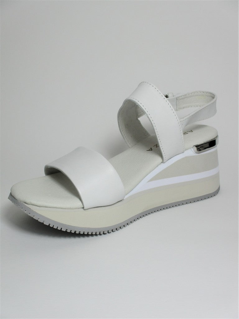 Sandalo pelle donna Apepazza HONOR bianco