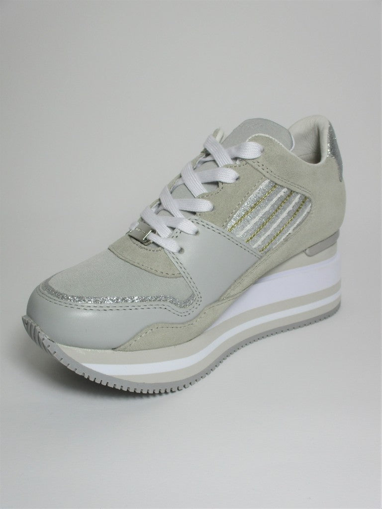 Sneaker pelle donna APEPAZZA HALLE Grigia