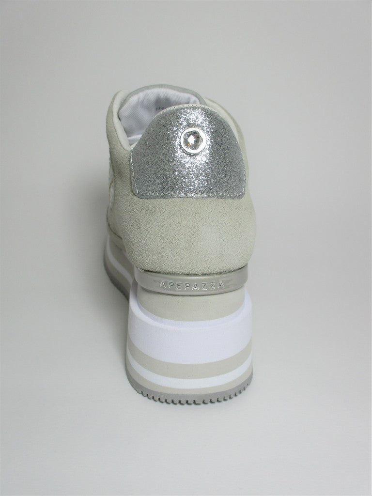 Sneaker pelle donna APEPAZZA HALLE Grigia