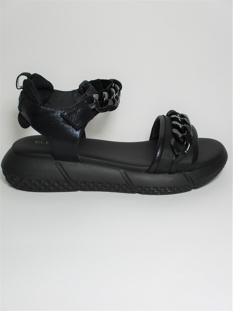 Sandalo pelle donna ELENA IACHI E2833 Nero