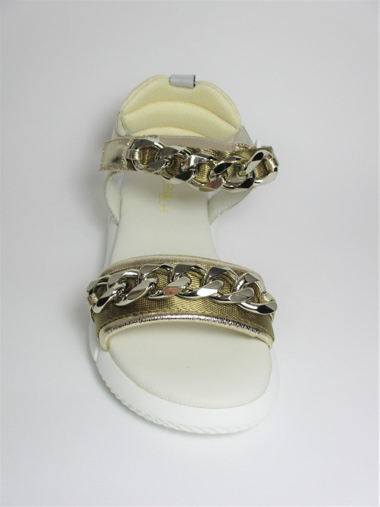 Sandalo pelle donna ELENA IACHI E2833 Platino