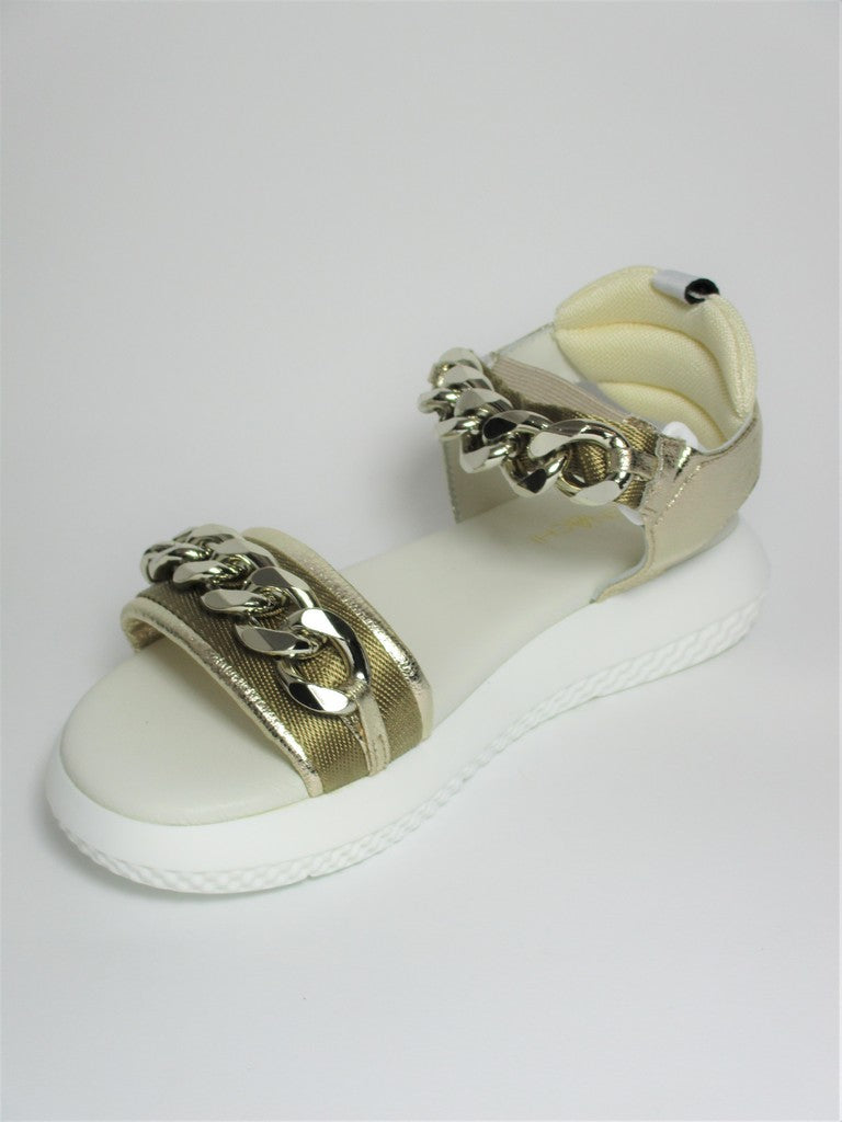 Sandalo pelle donna ELENA IACHI E2833 Platino