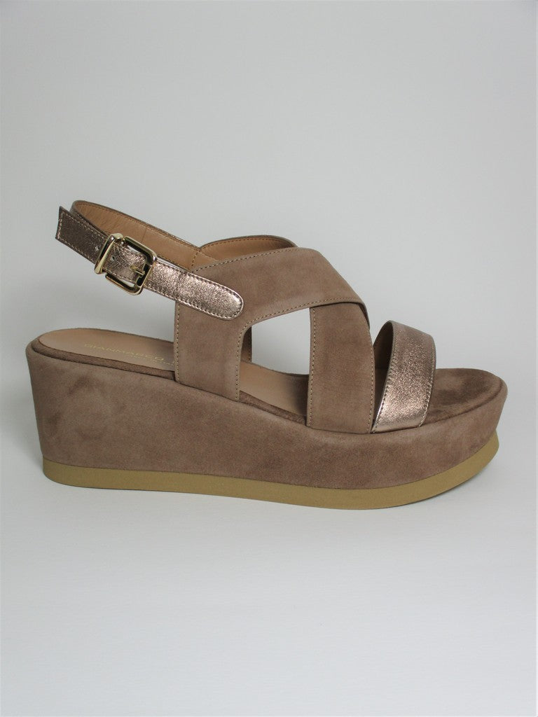 Sandalo pelle donna GIANMARCO SORELLI 2088 Taupe