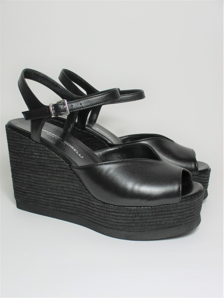 Zeppa pelle donna GIANMARCO SORELLI 2076 Nero