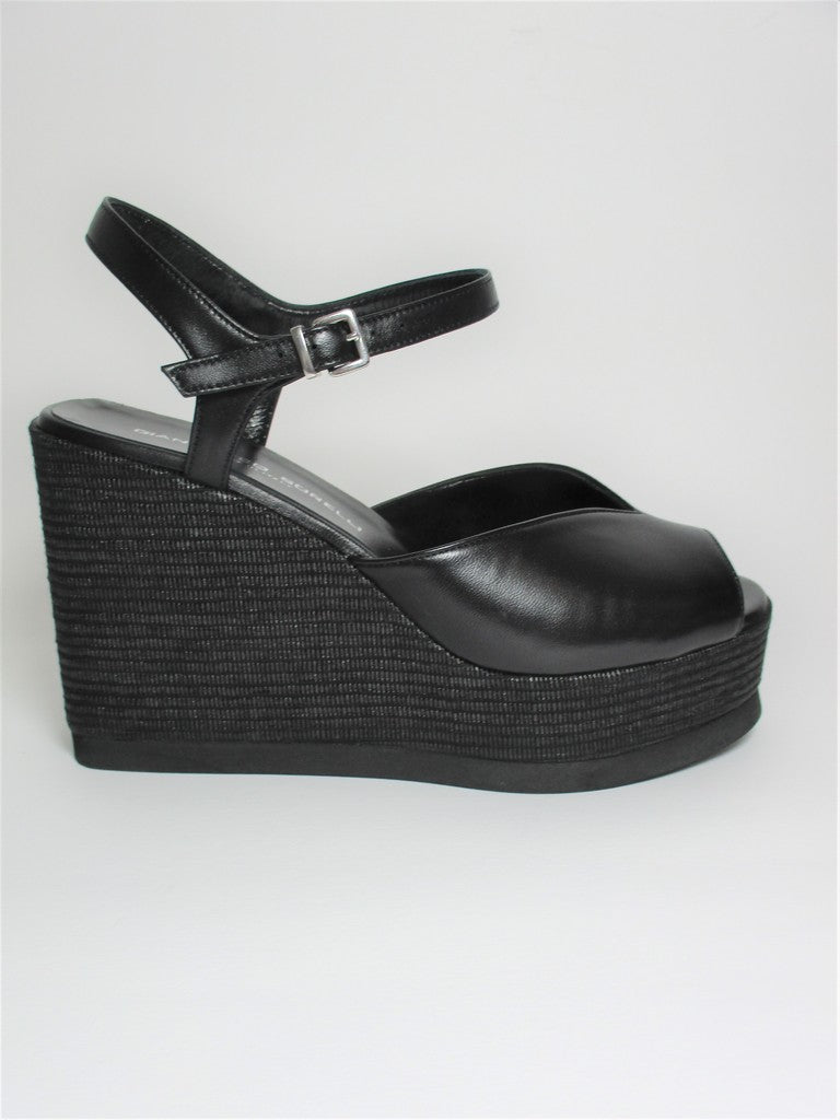 Zeppa pelle donna GIANMARCO SORELLI 2076 Nero