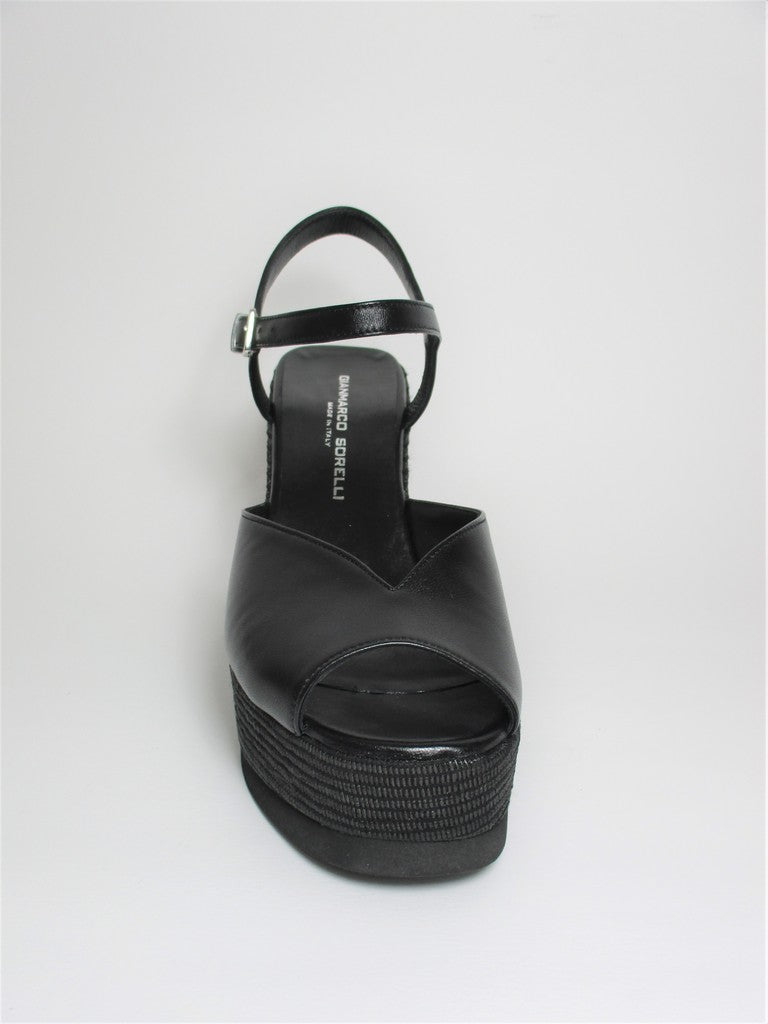 Zeppa pelle donna GIANMARCO SORELLI 2076 Nero